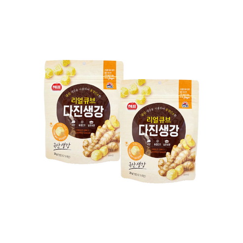 [트윈스몰] 해표 국산 생강을 사용하여 동결 건조한 리얼 큐브 다진생강 (23g) 깐생강 82%(국산), 23g, 2개