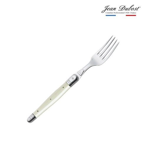 프랑스 정통 제작의 우아함과 기능성을 갖춘 [장듀보] 라귀올 커트러리 아이보리 디너포크