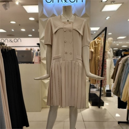 온앤온 NC11 빅 카라 플리츠 원피스 JW2MO603