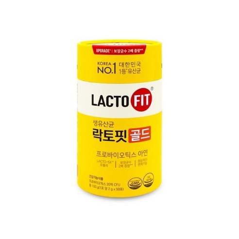 종근당건강 락토핏 생유산균 골드 아연 2g x 50포, 100g, 50개