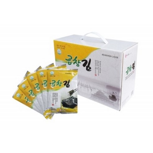 하나맛김 곱창김 조미김 전장김 보령김 대천김 아이반찬 김선물세트, 2박스, 25g 8봉