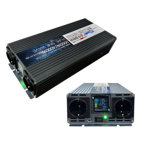 KDsafe 컬러LCD 인버터 2000W 12V 한국형 순수정현파 220V 10.3V-17V, 1개 
RV/아웃도어