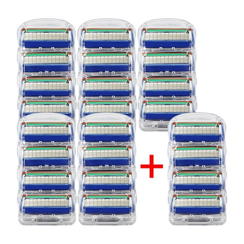 질레트 퓨전 매뉴얼 면도날 호환 20입 + 4입팩 세트 추가증정, 1P