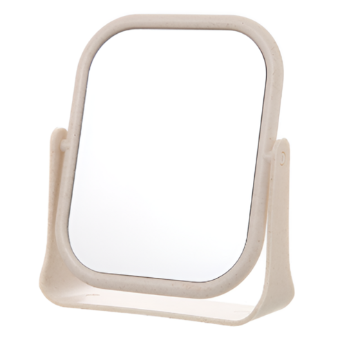 회전식 탁상 거울 사각형, 베이지