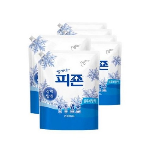 피죤 강력탈취 섬유유연제 블루비앙카 2300ml X 6개, 2.3L, 2개