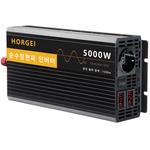 모지스 순수정현파 차량용 인버터 한국형 60hz 12V 24V 차박 캠핑 자동차 컨버터 220V, 순수정현파 5000W, 1개