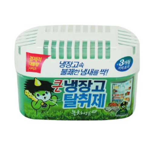 산도깨비 큰 냉장고 탈취제 본품 녹차, 420g, 60개