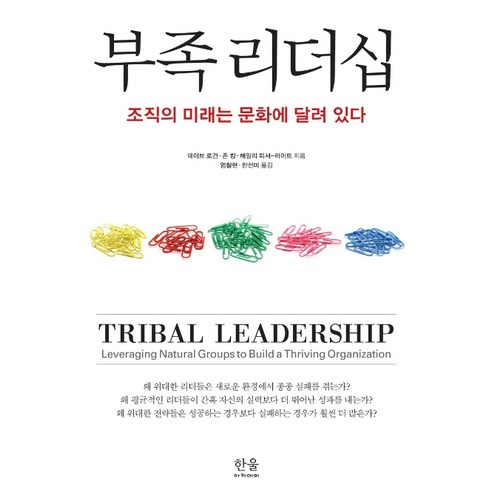 부족 리더십: 조직의 미래는 문화에 달려 있다, 한울아카데미, 데이브 로건존 킹헤일리 피셔-라이트