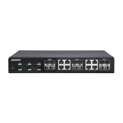 멀티 10G기가비트 스위칭허브 12포트 4*SFP+ LC광모듈 고속 이더넷 스위치 NAS연결 인터넷 랜선분배기 서버