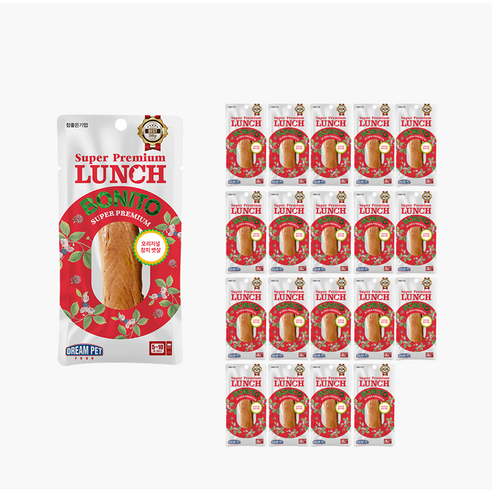 프리미엄 스팀 고양이 간식 런치보니또 30g, 참치뱃살, 20개