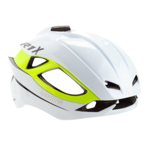 랭킹 R1X 자전거 헬멧, 004 화이트+네온그린
