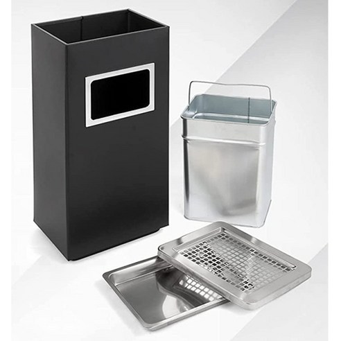 실용성과 디자인이 조화를 이루는 야외 재떨이 겸용 휴지통