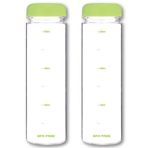 그로우민 눈금물병 국산 트라이탄 마이보틀, 그린, 2개, 700ml
