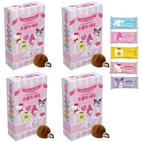 3+1 산리오 캐릭터 초콜릿 세트, 80g, 4세트