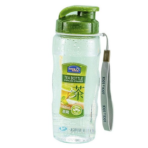 락앤락 휴대용 티보틀 HPP721, 1개, 클리어그린, 500ml