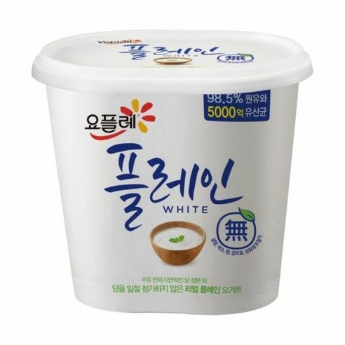 요플레 플레인 화이트, 18개, 430g
