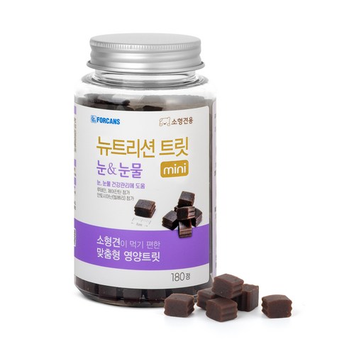 포켄스 강아지 뉴트리션 트릿 미니 영양제, 180정, 눈물개선/눈건강, 2개