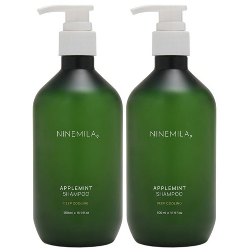나인밀라 애플민트 샴푸 500ml, 2개