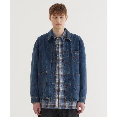 COVERNAT 데님 초어 자켓 Indigo CO2501JK08IN 406718