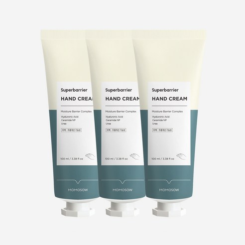 모모쏘우 슈퍼베리어 핸드크림 100ml / 2배 대용량 주름개선 미백기능성, 3개