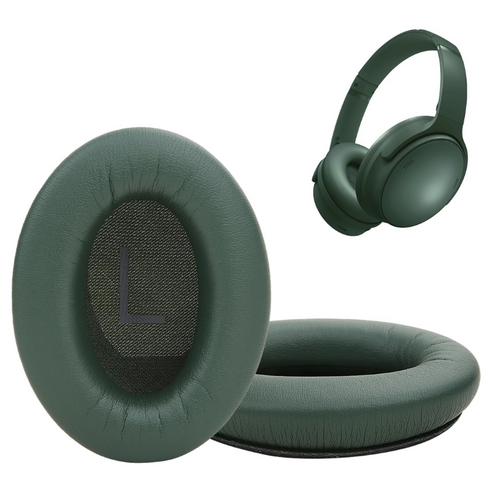 bose 보스 QC45 호환 이어패드 커버 쿠션 스폰지 캡 헤드폰 헤드셋 교체 솜 이어패드 이어폰솜 이어폰이어팁 이어폰커버 이어폰폼팁 쿠션 헤드셋귀마개 헤드셋스펀지 헤드셋커버, 그린