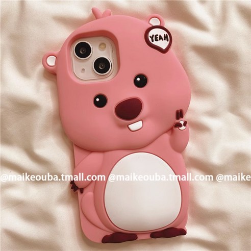 뽀로로 루피 아이폰 케이스 아이폰15 핑크 실리콘 커플 폰케이스 캐릭터 굿즈 휴대폰 케이스