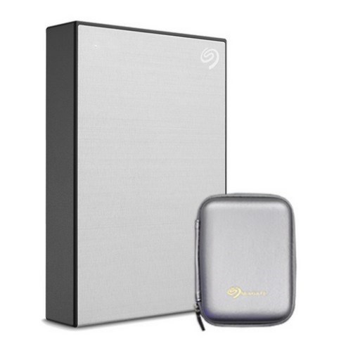 씨게이트 ONE TOUCH 외장하드 + 파우치, Silver, 5TB