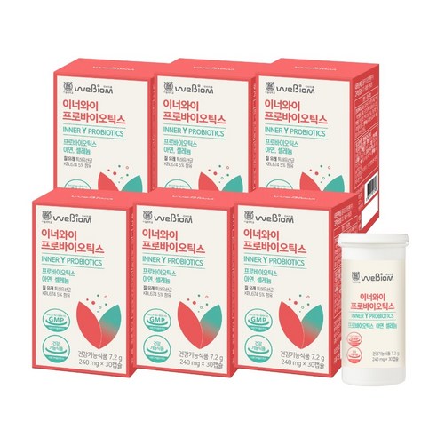 이너와이 프로바이오틱스 아연 셀레늄, 240mg X 30캡슐, 6개