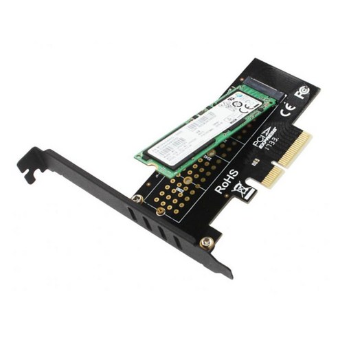 M.2 NVMe - PCIe X4 어댑터 M 키 2230-2280 크기 M.2 높음, 106x48x3mm, 다색, 금속