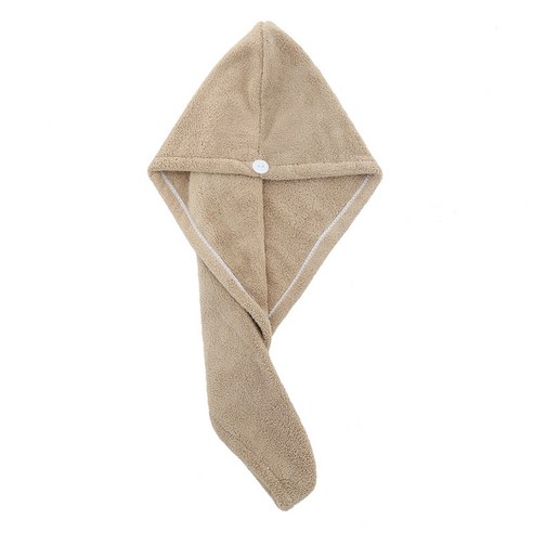 고밀 건조 모자 속건녀 흡수 산호 벨벳 수건 샴푸 초세비 두꺼운 목욕 모자 강흡수, 25x65cm, 고밀도 단층 일반 포장 드라이 모자.카색