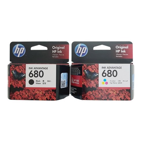 저렴한 가격과 뛰어난 호환성을 가진 HP 잉크 2종 세트 HP680