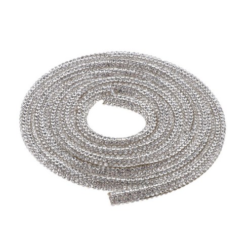 Ursmart 벨트 드레스 팔찌 장식 40cm Diamanta 크리스탈 트림 튜브 코드, 화이트, 라인 석