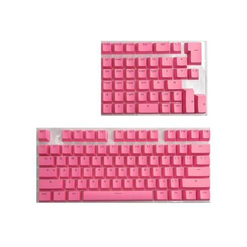 PBT Keycaps 키 캡 미니 기계식 키보드 그리스 방지 DIY 사용자 정의 키 세트 MX, 35x15x2cm., PBT., 분홍