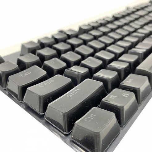 스테빌 스테빌라이저 키보드 하우징 104 개/대 투명 백라이트 키 캡 커버 교체 체리 범용 키보드, 한개옵션2, 03 Black, 한개옵션1