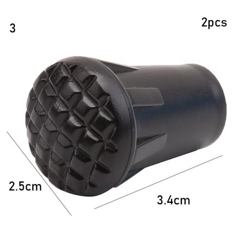 1/2pcs 새로운 블랙 노르딕 워킹 폴 트렉 폴 텔레스코픽 Alpenstock Crutch 워킹 스틱 하이킹 액세서리, 하나, -2pcs Style 3