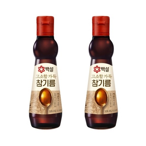 백설 고소함 가득 참기름, 5개, 320ml