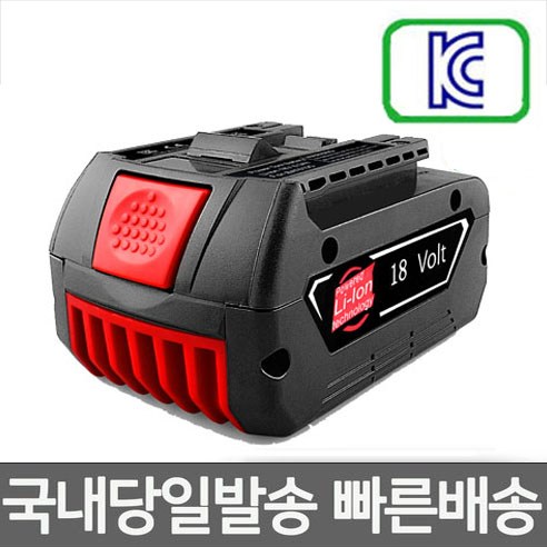 보쉬 BAT609 전동드릴 호환충전배터리 18V 6.0Ah 2Pcs 국내당일발송, 보쉬 18V 6000mAh*2Pcs, 1개