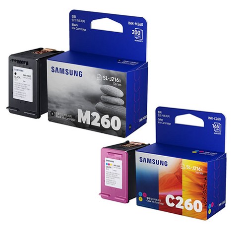 삼성전자 잉크 INK-M260 + INK-C260 세트, INK-M260(컬러), INK-C260(검정), 1세트