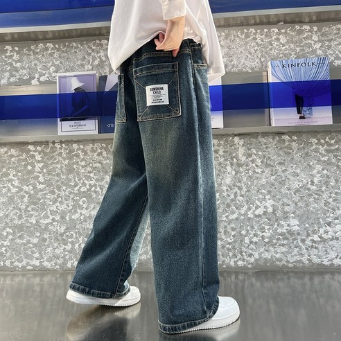 스마트하고 편안한 아동용 봄가을 데님 팬츠