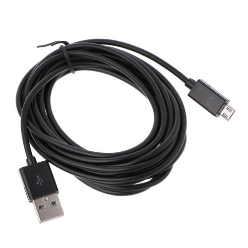PS4 컨트롤러 용 긴 3 미터 마이크로 USB 충전 충전 전원 케이블, 검은 색