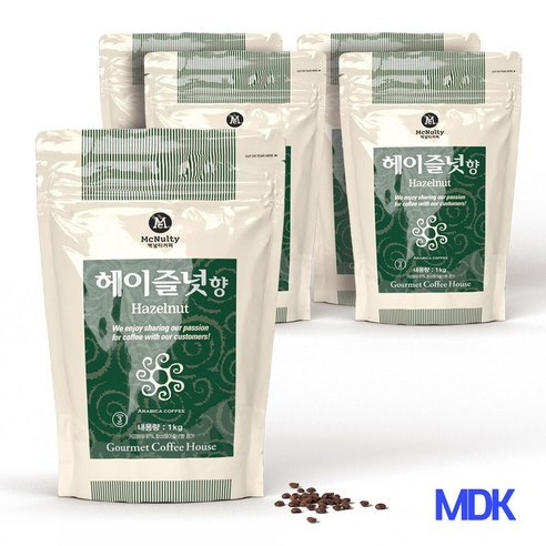 헤이즐넛향 콜롬비아브라질 커피블렌딩 홀빈 1kg, 1개, 홀빈(분쇄안함)