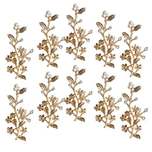 10x 금 합금 꽃 잎 DIY 신부 보석에 대한 결과 꾸밈, 골드