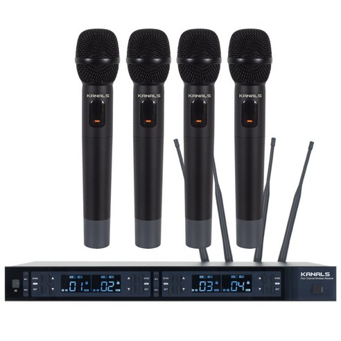 카날스 MW-4000 4채널 무선마이크 KANALS MW4000 핸드 4개 세트