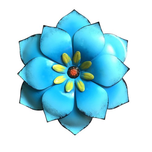 브랜드없음 Tieyihua 아트 해바라기 화환 껍질 펜던트 인공 화환 장식, 푸른