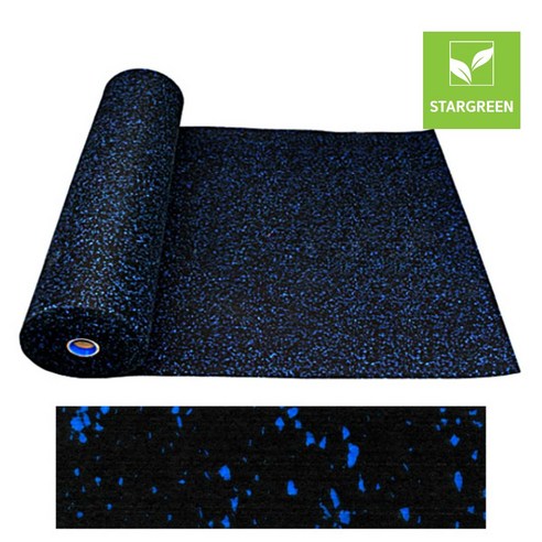 스타그린 스포츠바닥재 네오플렉스 두께6T 고정폭120cm 길이15m, 1개, 청색칩