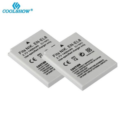 EN EL8 Nikon COOLPIX P1 P2 L1 L2 S1 S2 S3 S4 S5 S6 S7 S8 S9 1400mAh, 05 1Charger 3Battery, 05 1Charger 3Battery, 1개