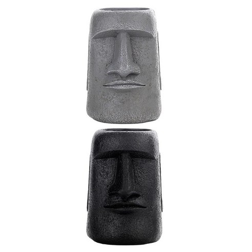 2pc 고대 부활절 섬 동상 테이블 장식품에 대 한 장식, 수지, H