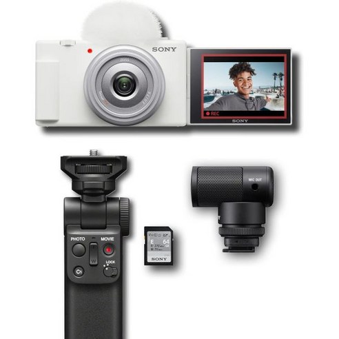 Sony ZV-1F Vlog 카메라 Vlogger 액세서리 키트 소형 및 샷건 마이크, Black_w/ Content Creator Kit