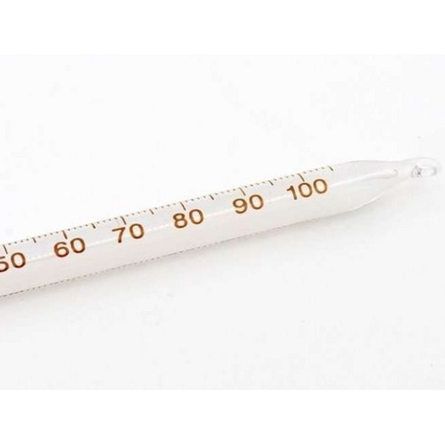 희성계기 알콜온도계 유리 막대 아날로그 AL-100 C(150mm), 1개