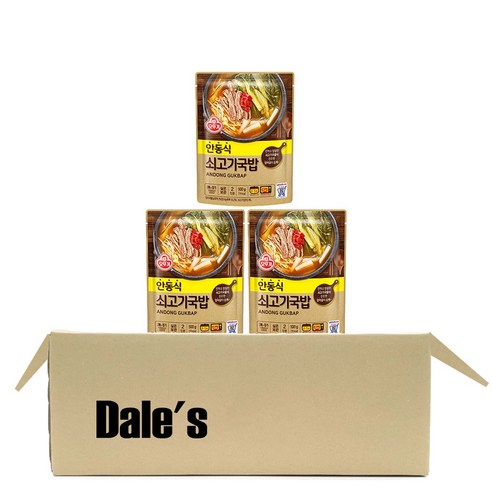 데일즈기획 오뚜기 안동식 쇠고기국밥, 500g, 3개